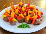 49ers Super Bowl Meatballs & Roasted Peppers