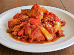 Chicken Roman Style with Red and Yellow Peppers