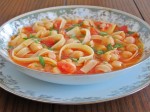 Pasta e ceci, pasta with chickpeas is a toothy, delicious soup from Rome