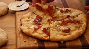 Gorgonzola, Prosciutto and Pear Pizza