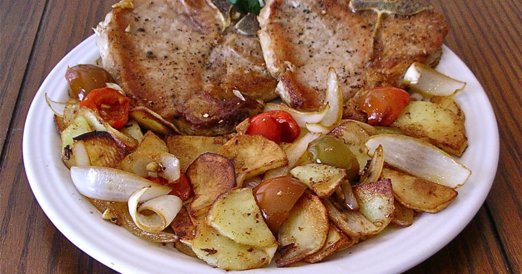 Friday Recipe: One-Pan Pork Chops with Potatoes and Sweet Cherry Peppers