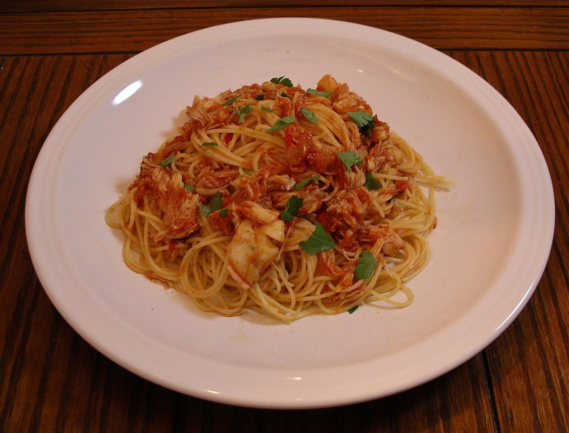 Capellini (Angel Hair Pasta) with Crab Sauce | Gianni&amp;#39;s North Beach
