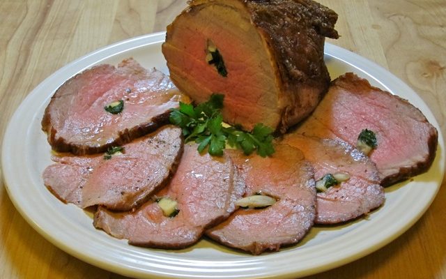 Free Recipe: Roast Beef Studded with Garlic and Parsley