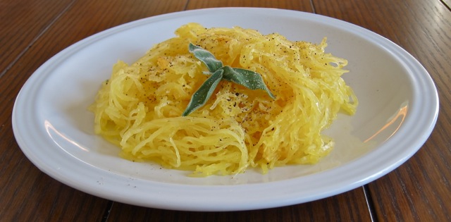 Spaghetti Squash with Sage and Garlic