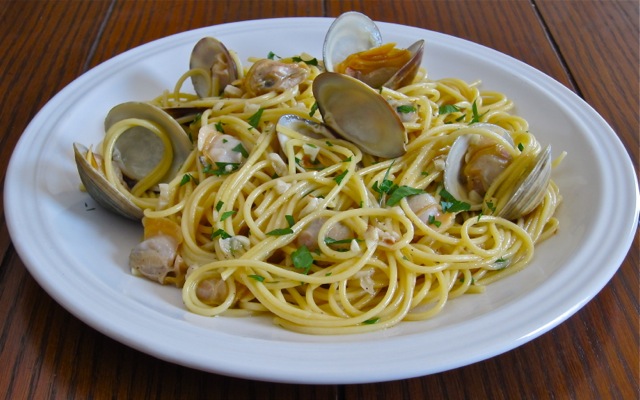 Spaghetti with Clams Straight from the Bay of Naples