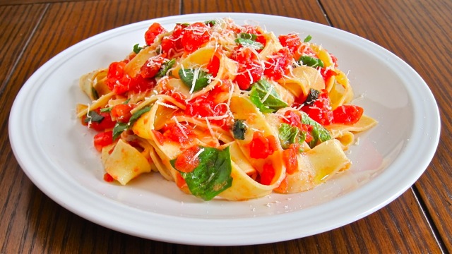 Fresh San Marzano Tomatoes with Pappardelle
