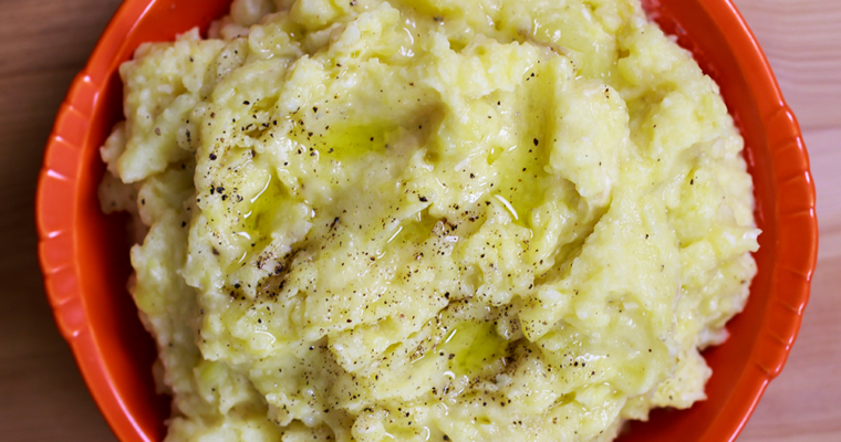 Mashed Potatoes with Roasted Garlic & Olive Oil